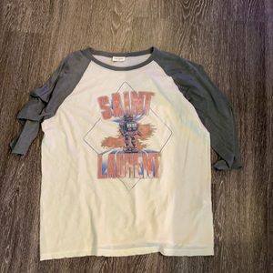 Saint Laurent baseball tee